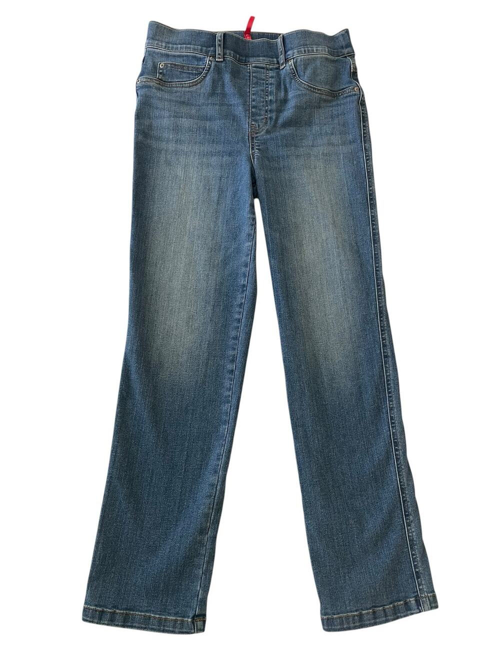 Spanx Women's Medium Indigo Straight Leg Pull-On Denim Jeans